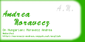 andrea moravecz business card